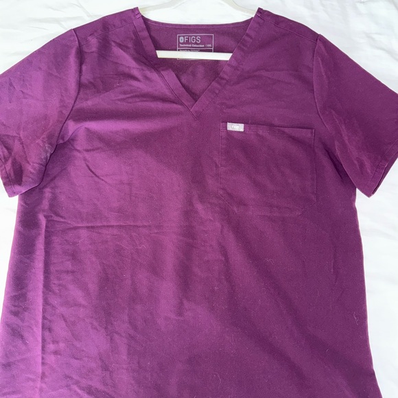 Figs Catarina Scrub Top- Deep Purple - Picture 3 of 7